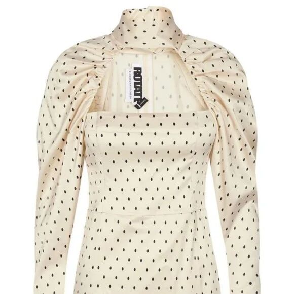 Rotate Birger Polka Dot Long Sleeve Dress - Picture 11 of 13